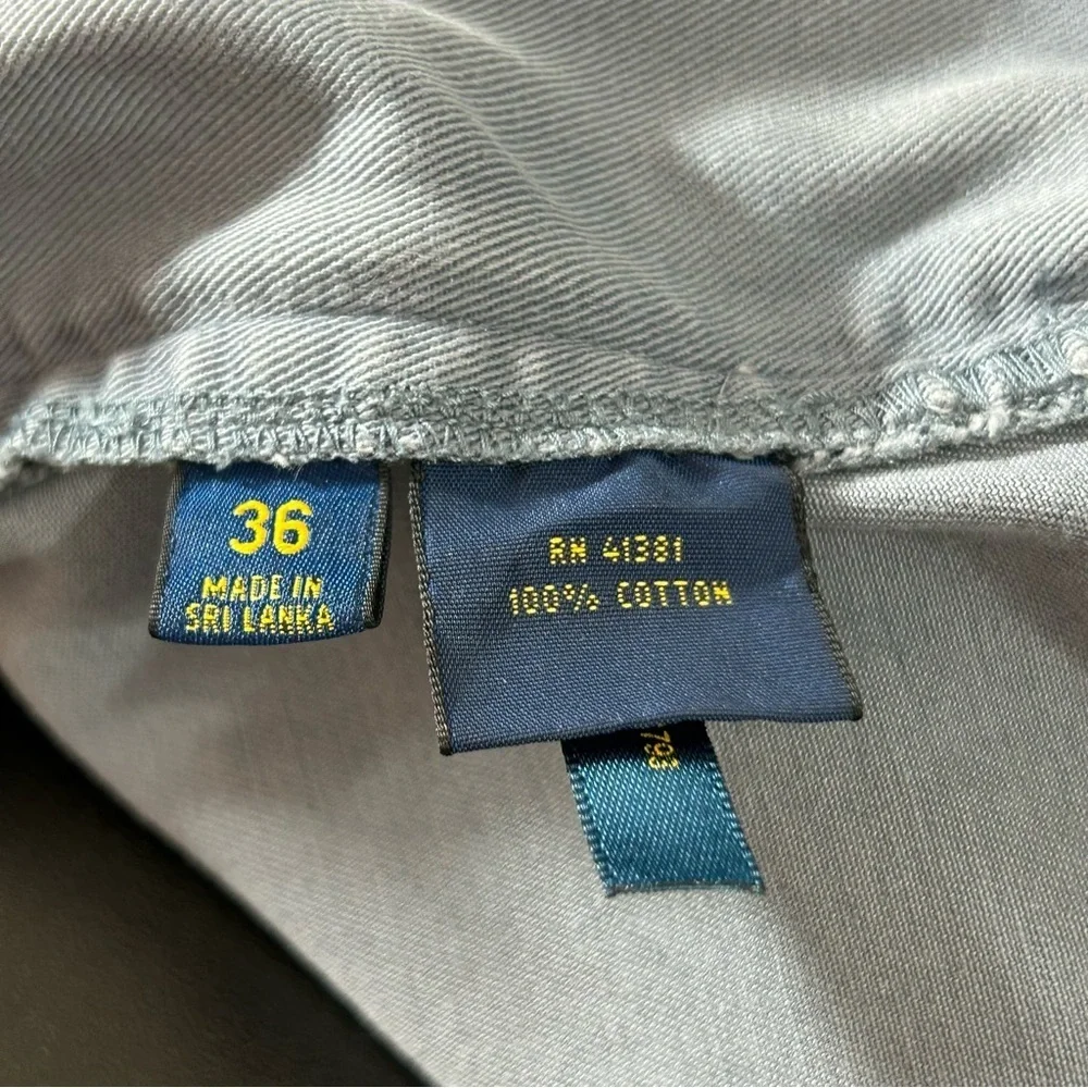 POLO Ralph Lauren Men's Cotton Flat Front Shorts Classic Fit Blue/Gray Size 36